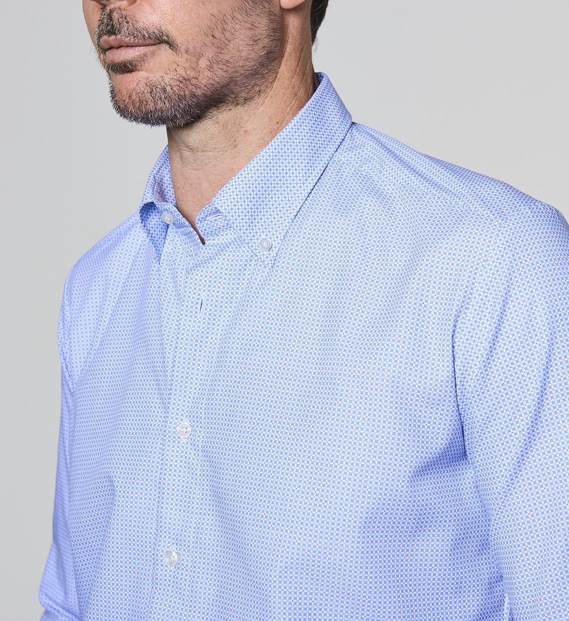 Camisa Antisudor Casual Milán Celeste - Image 4