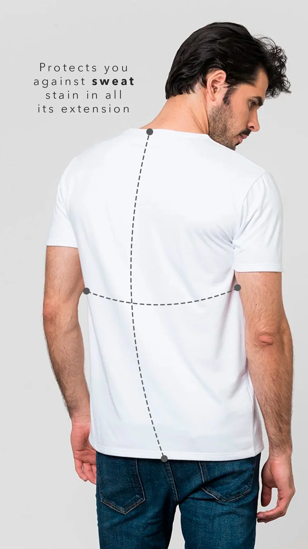 Camiseta Antisudor MaxDry Cuello V Negro Protección Axilar Extra - Image 8